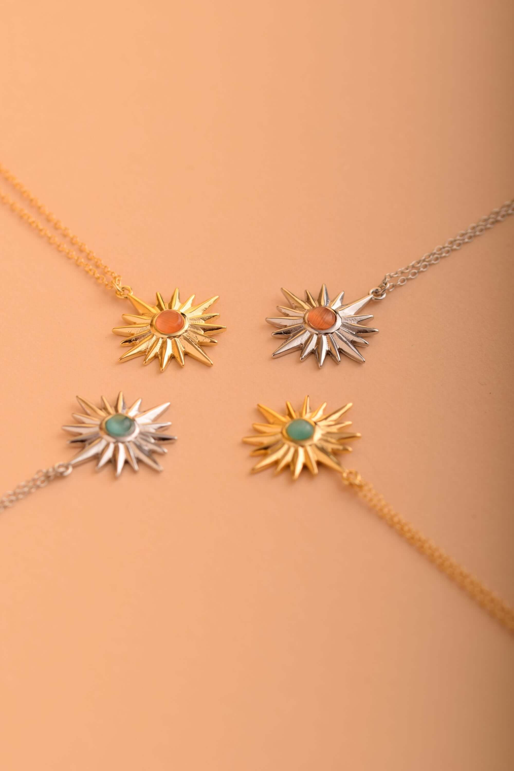 Opal Halskette | 925er Silber Echte edelstein kette