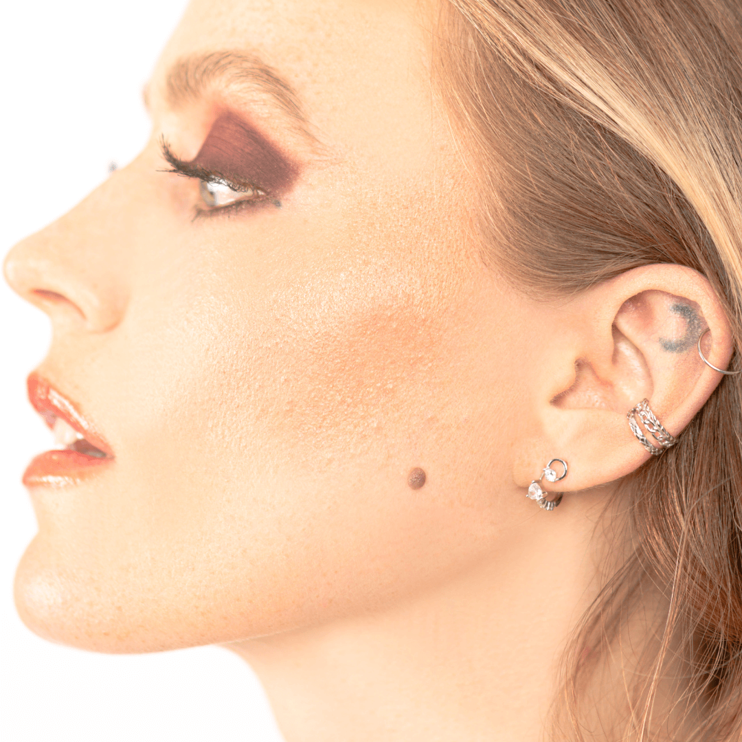 Faux Earcuff aus silber - Fake conch piercing