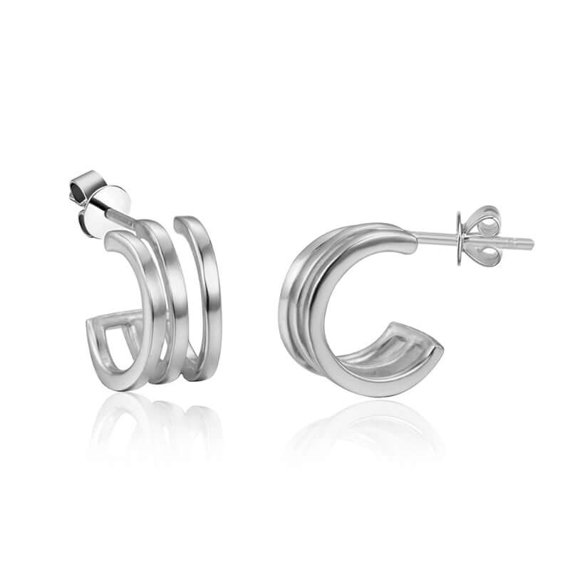HANGING TRIO OHRRINGE, 925 Sterling Silber Ohrringe 11mm