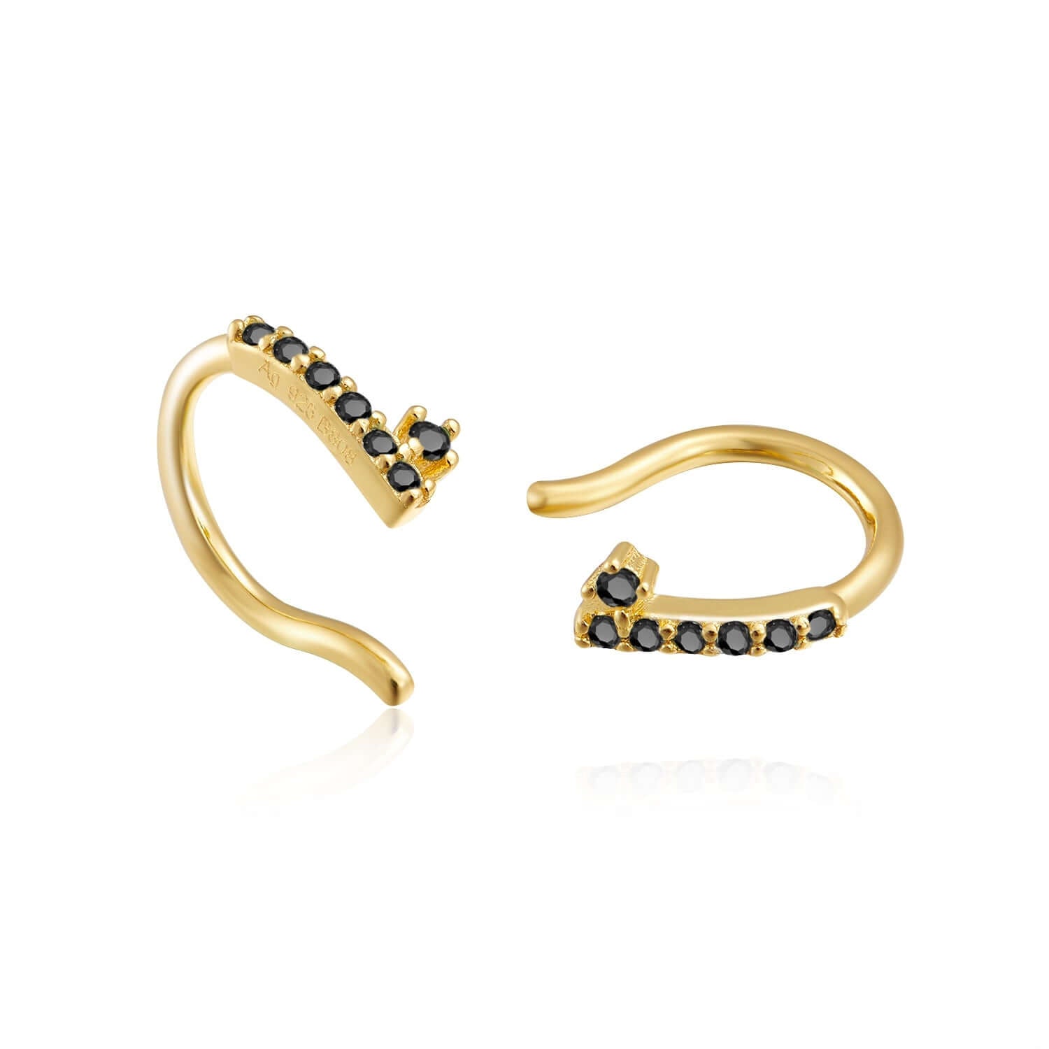 Harmonie Earcuff | Silber Vergoldete Ohrmanschette