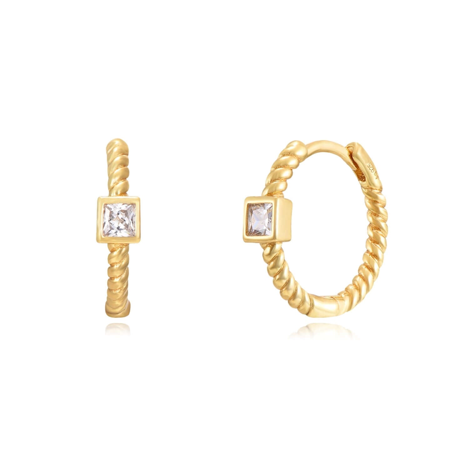 CHÉRIE Twisted Hoops, 925 Sterling Silber Ohrringe