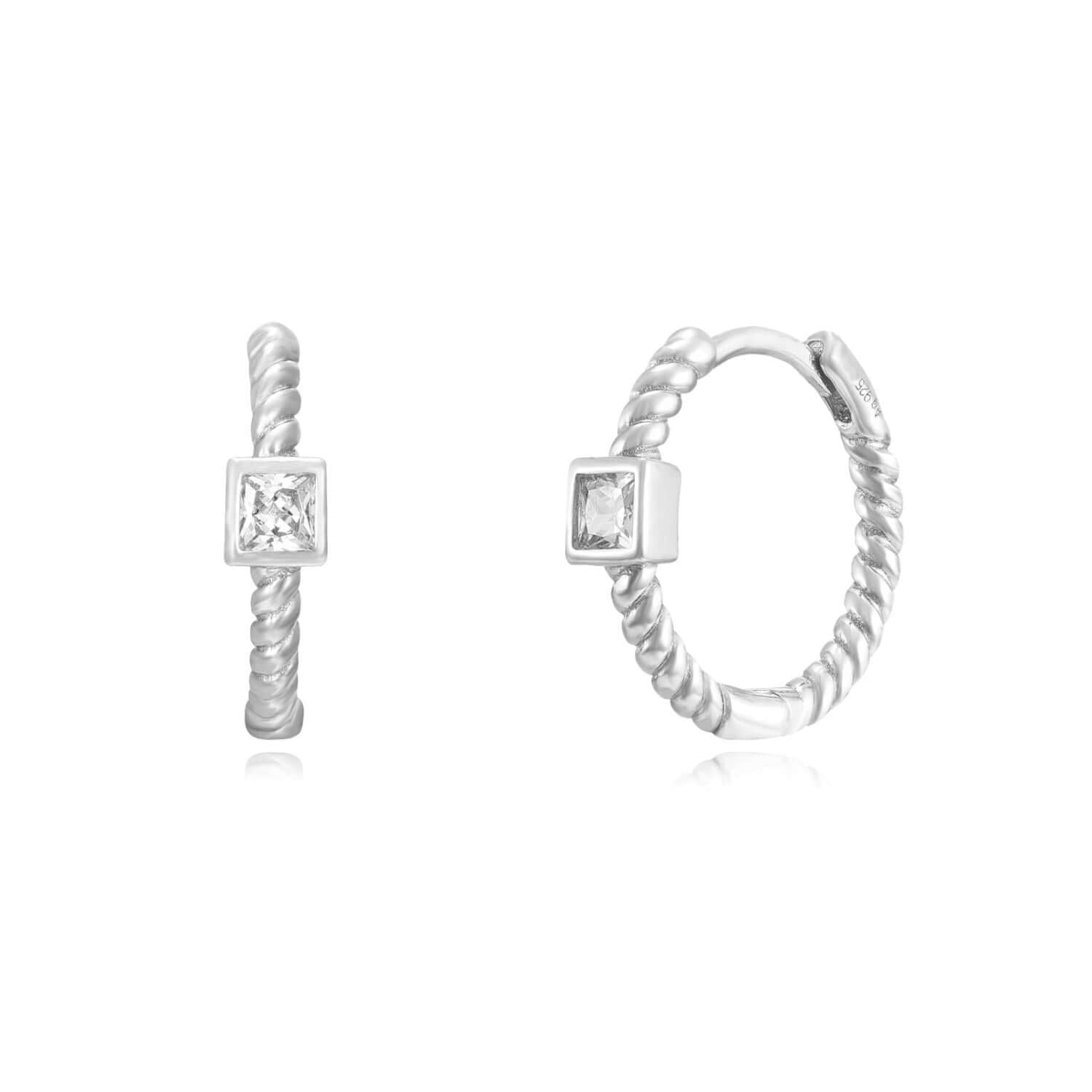 CHÉRIE Twisted Hoops, 925 Sterling Silber Ohrringe
