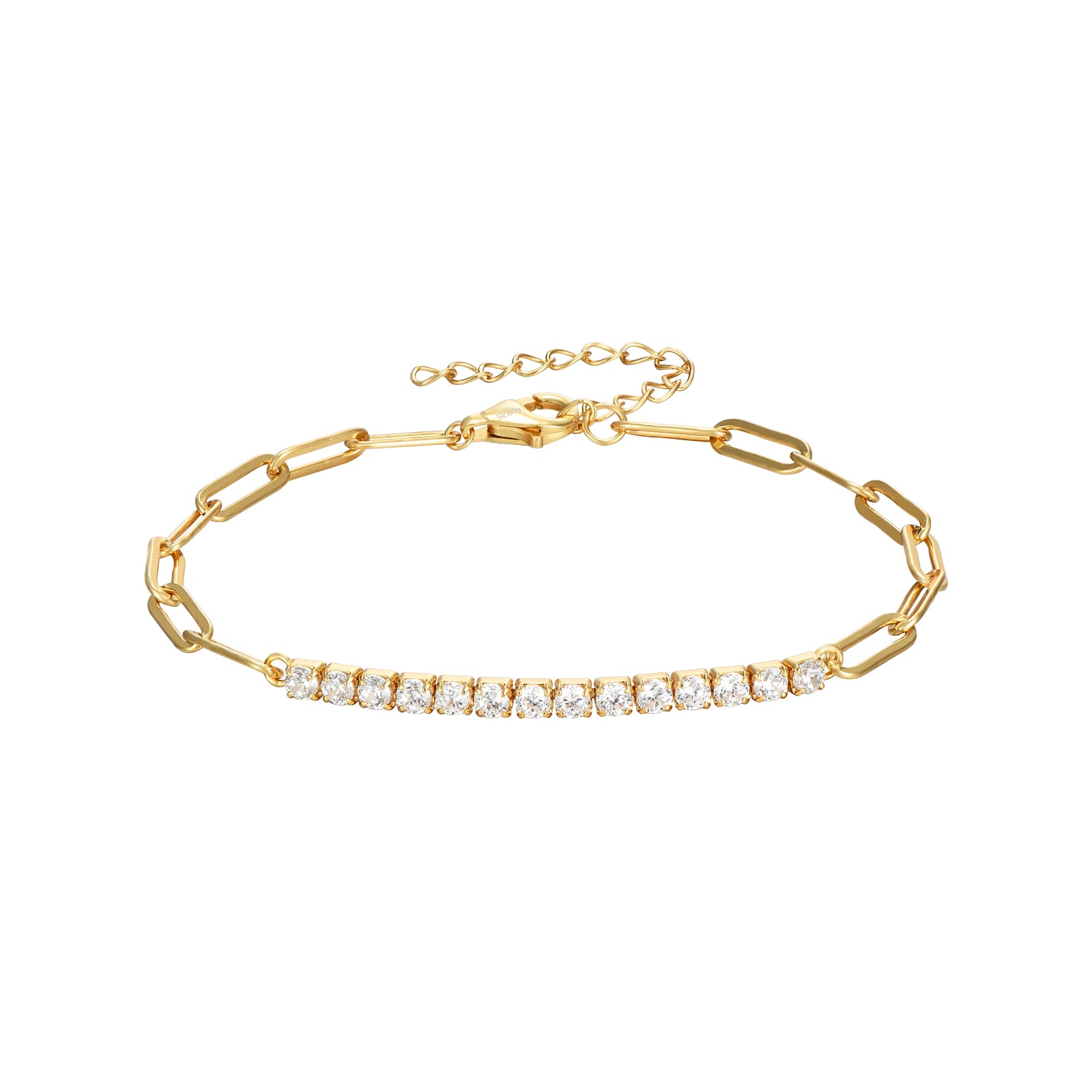 Link Tennisarmband, 925 Sterling Silber Arm kette Damen