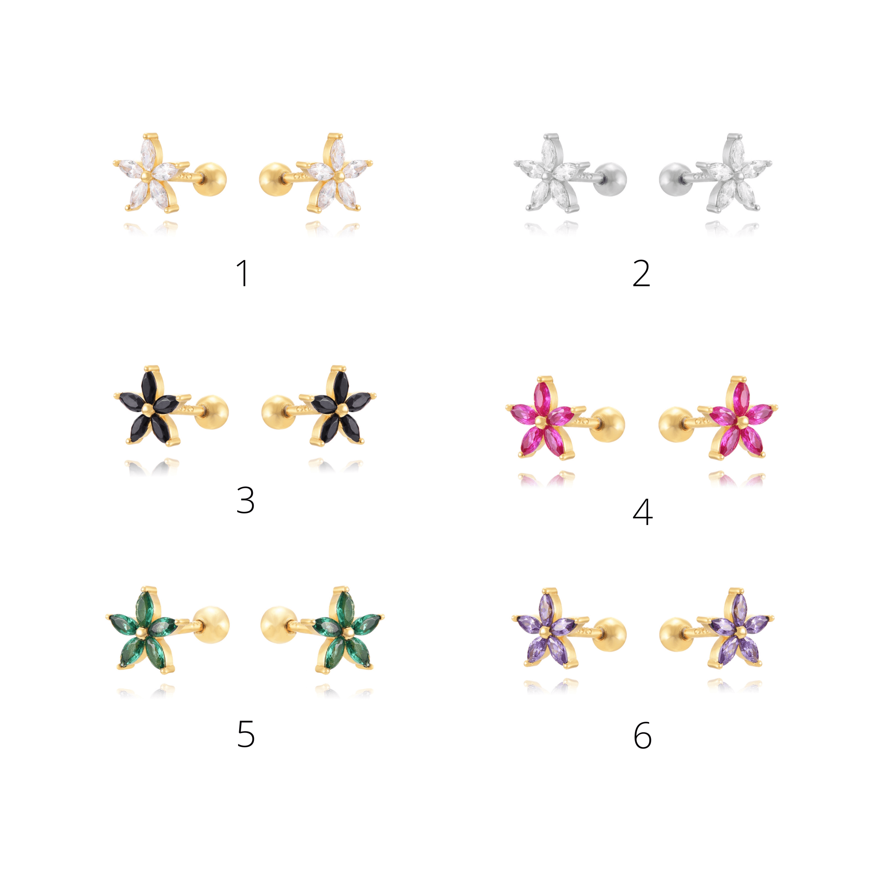 Stern Shine Piercing | 925 Sterling Silber Helix Piercing