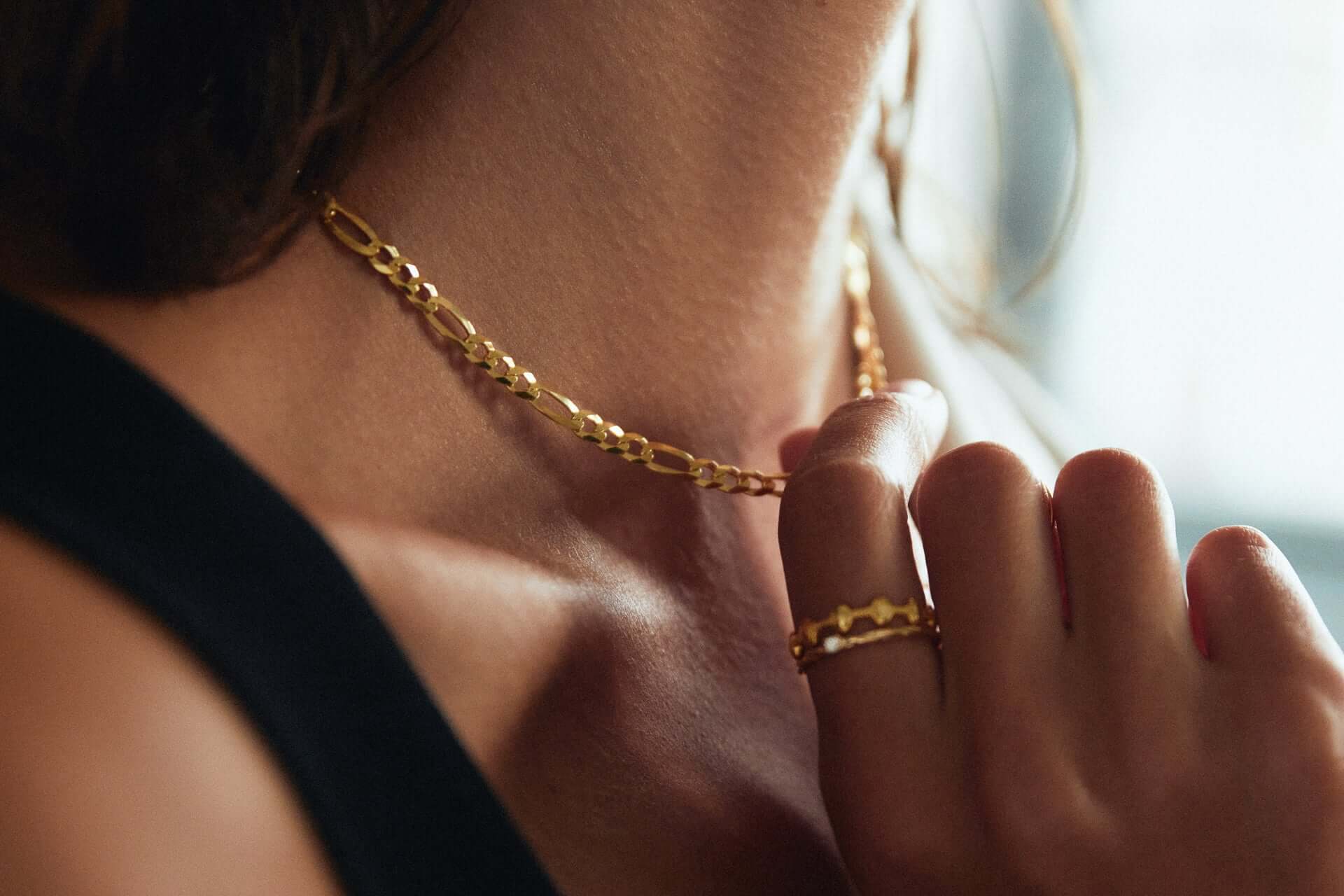 Figaro Halskette, 925 Sterling Silber Halskette 38cm