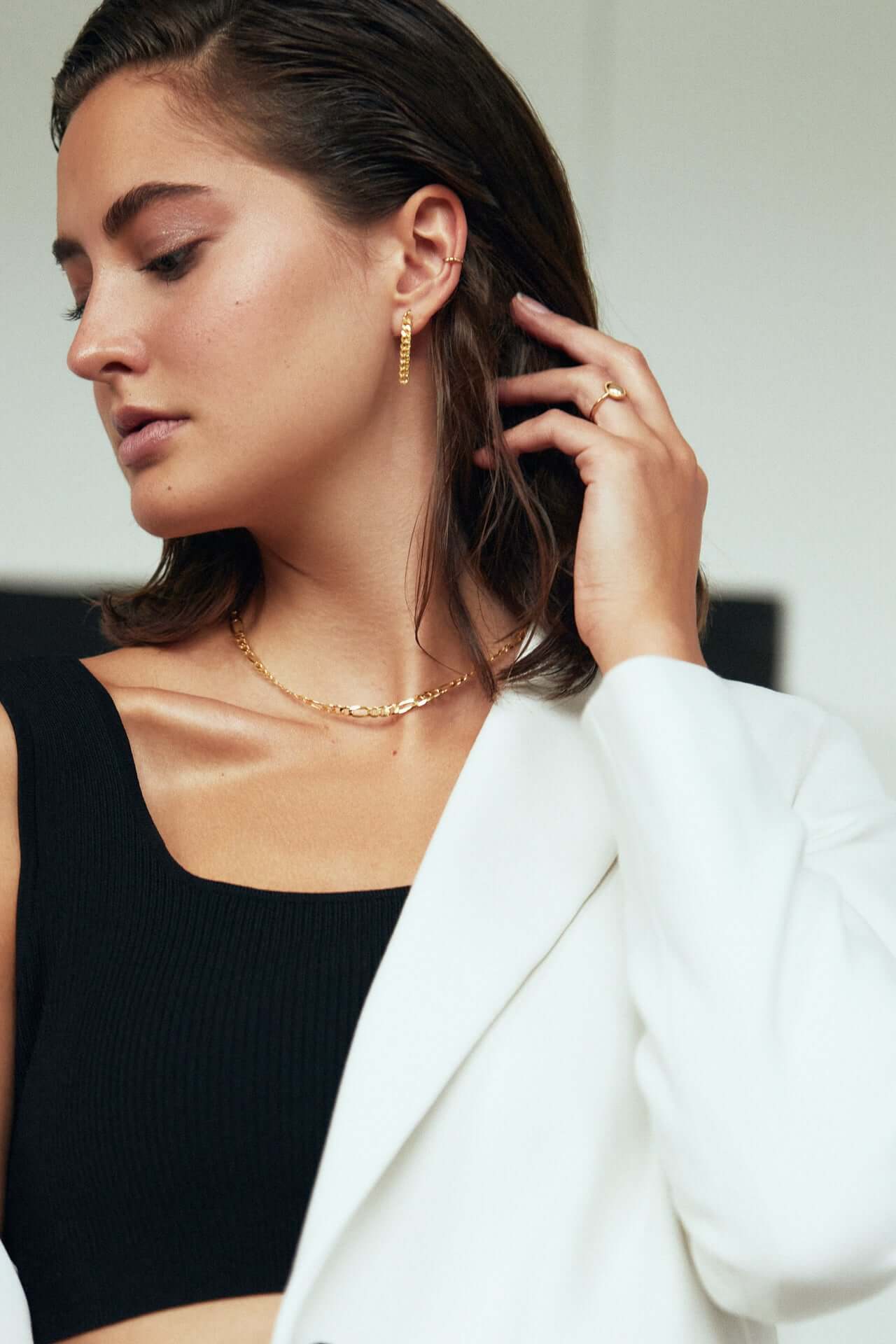 Figaro Halskette, 925 Sterling Silber Halskette 38cm