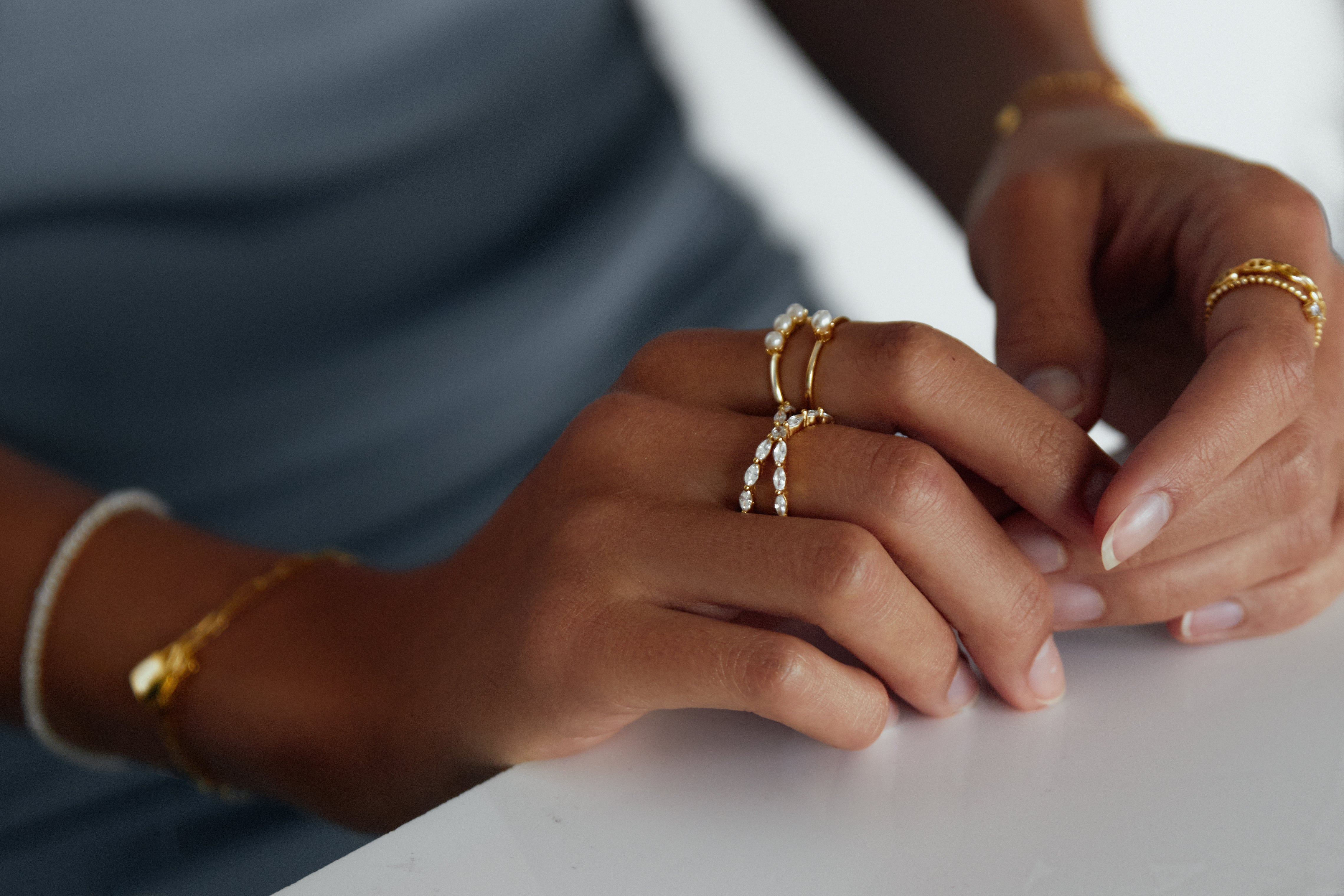 Multi Zirkonia Criss Cross Ring, 925 Sterling Silber Ring