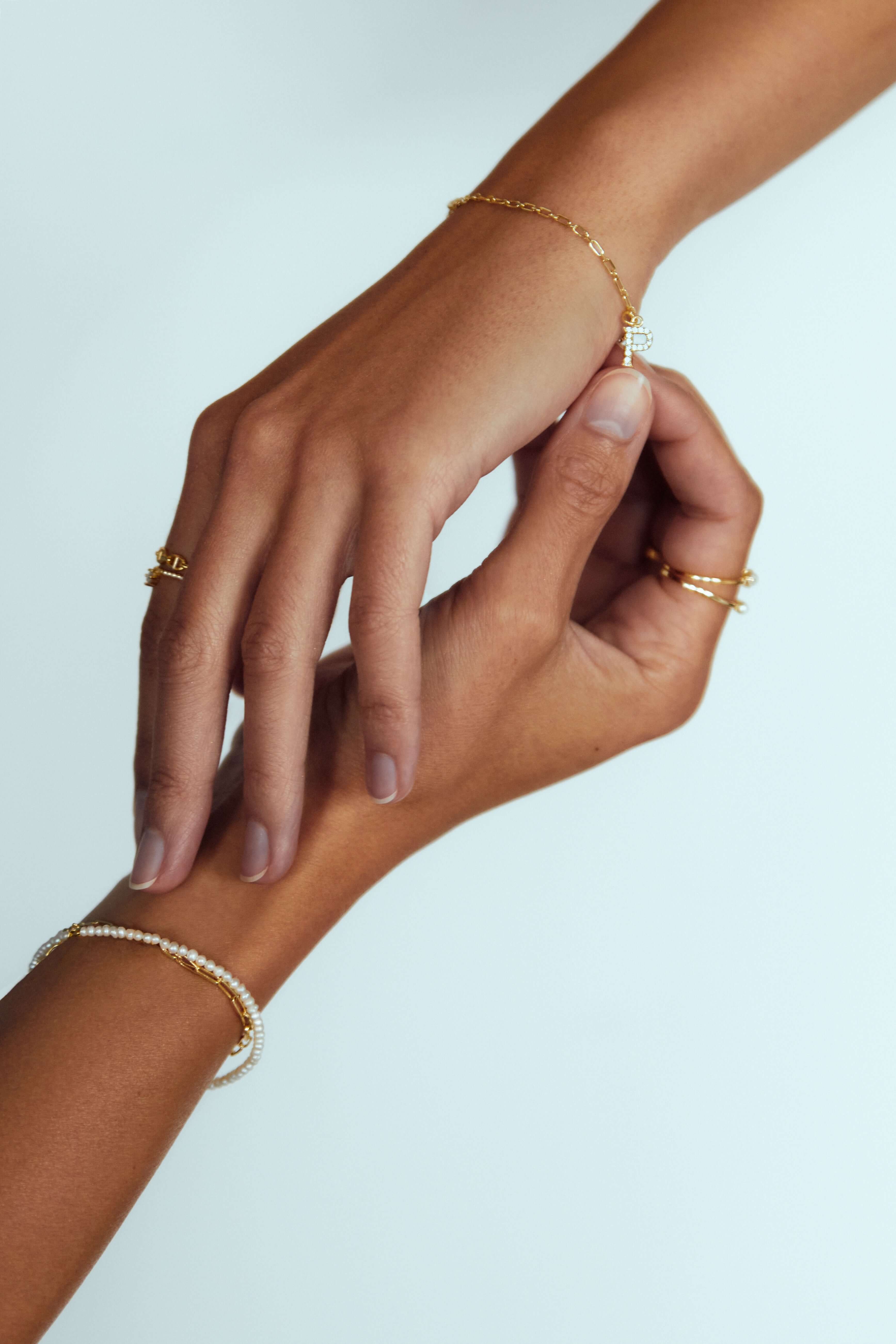 PERLENARMBAND | 925er Silber Perlenarmband Damen