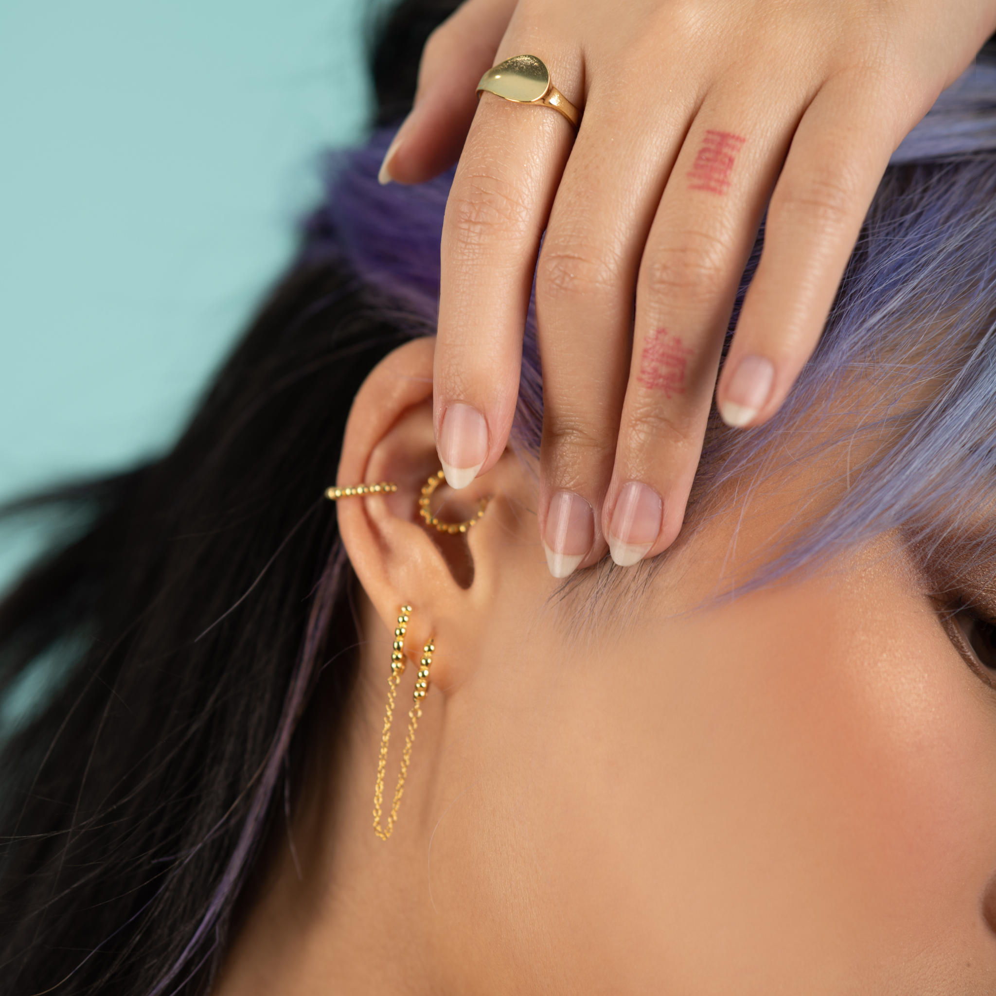Sphere Chic Chain Hoop Creolen - Lobe