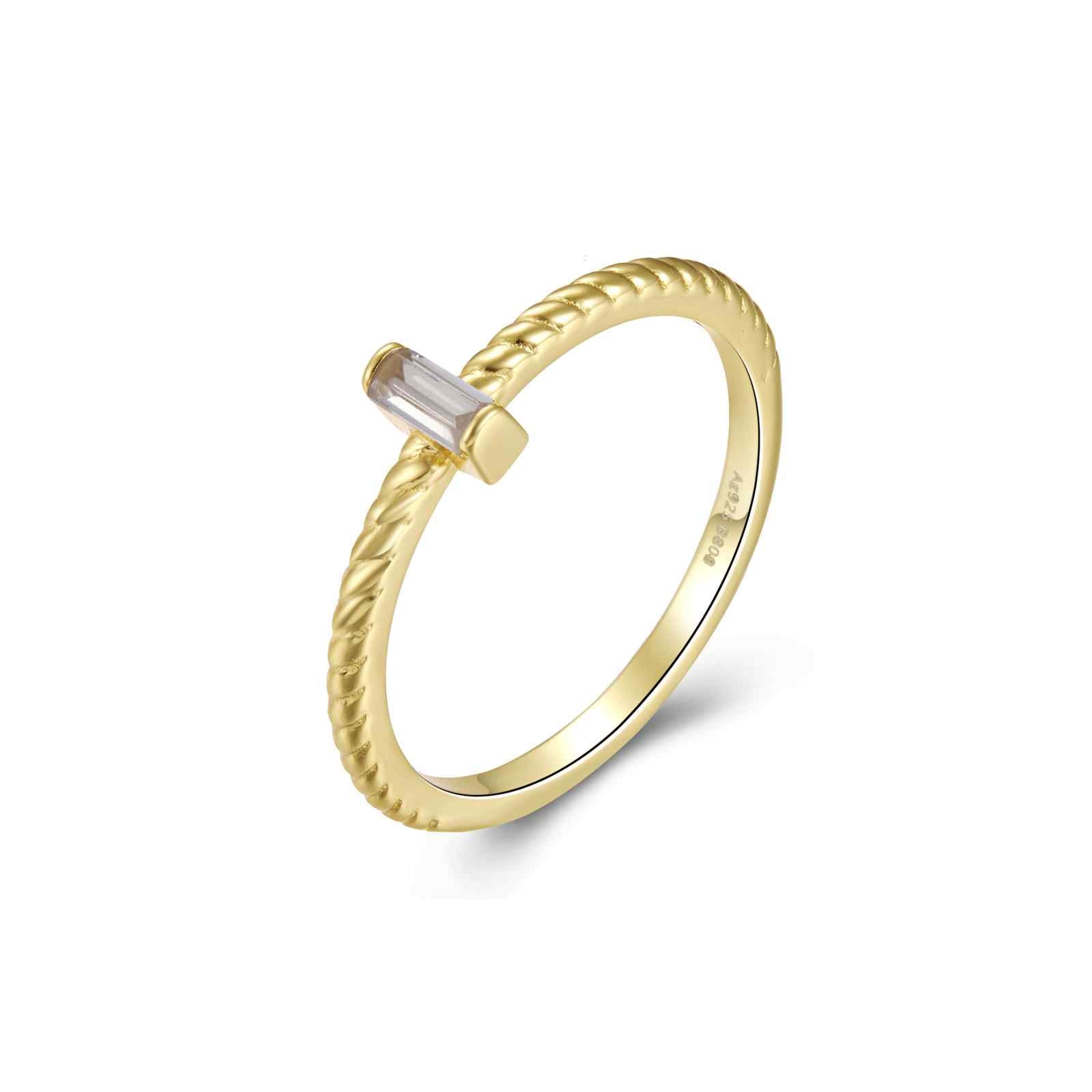 TWIRL SHINE Ring, vergoldeter 925 Sterling Silber Ring