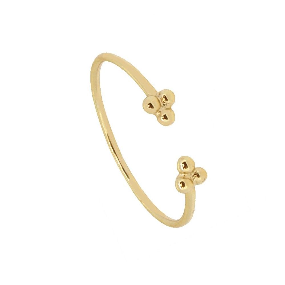 Offener Goldring, 925 Sterling Silber Ring