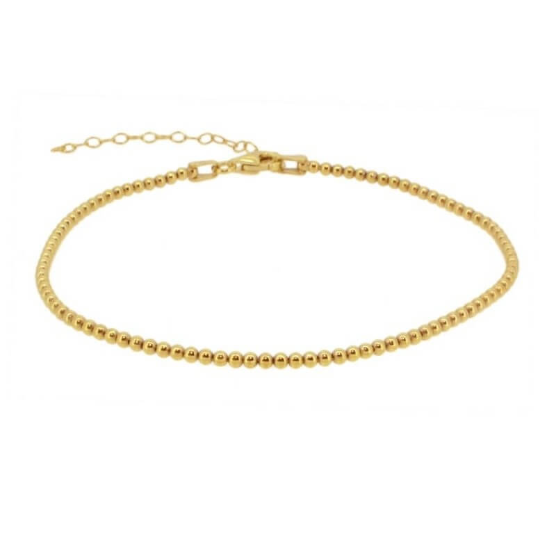 BULLET FUßKETTE, 925 Sterling Silber Fußkette 26cm