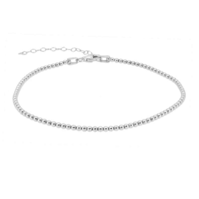 BULLET FUßKETTE, 925 Sterling Silber Fußkette 26cm