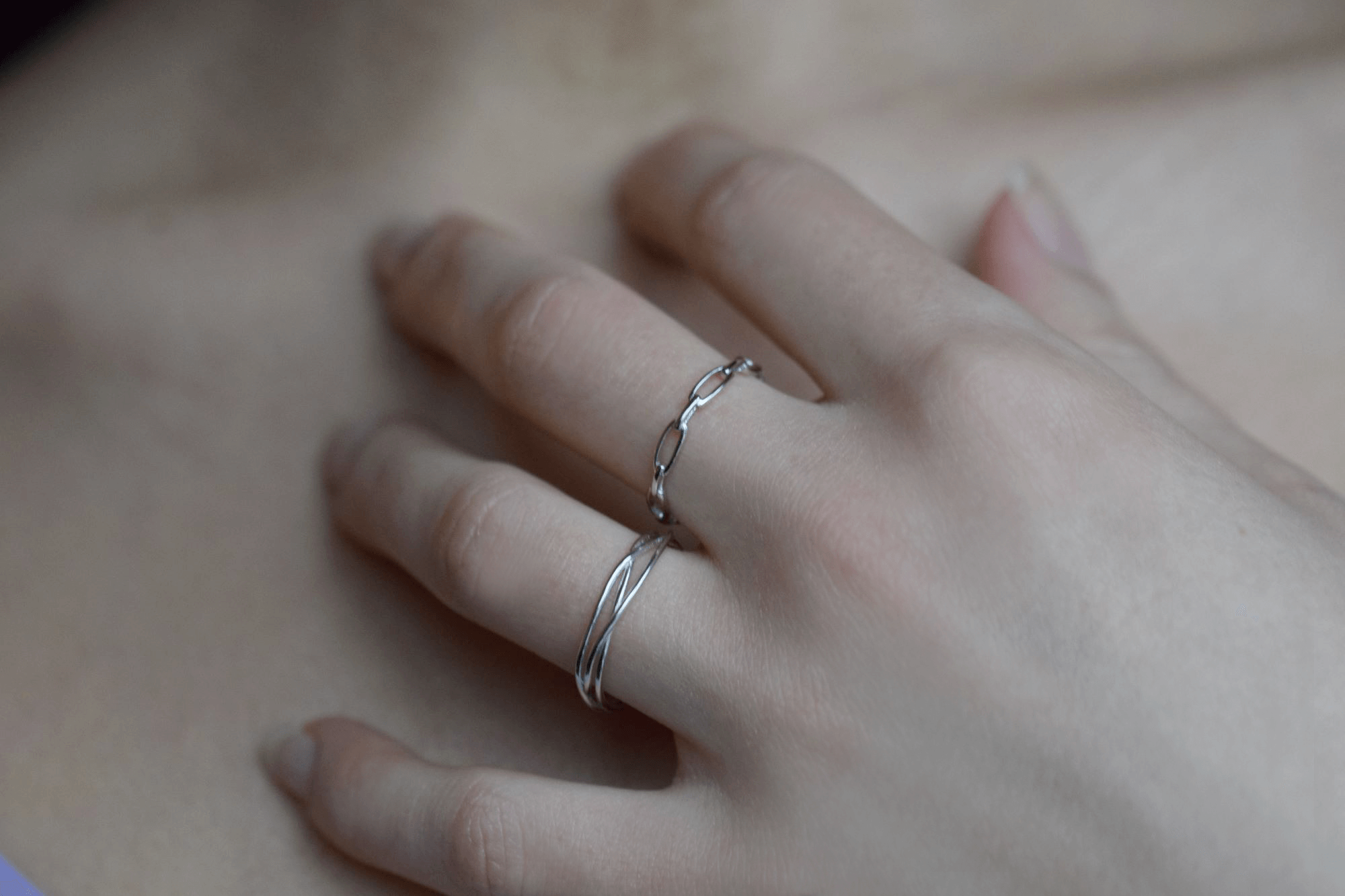 Kettenring | 925 er Silber und Vergoldet Ring