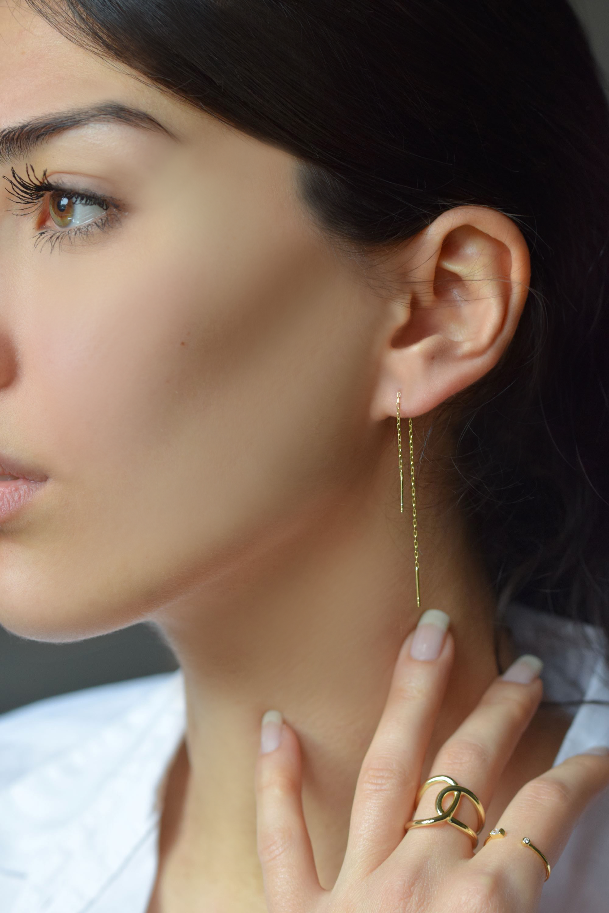 Kette ohrringe | 925 Sterling Silber