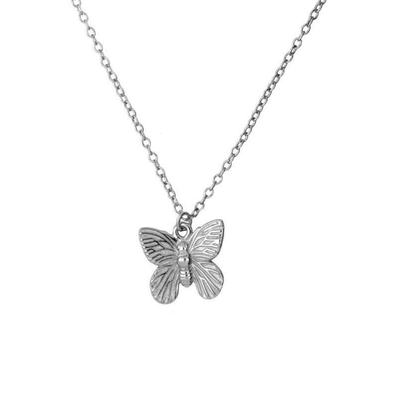 Schmetterling kette silber | 925er Silber und Vergoldet Halskette