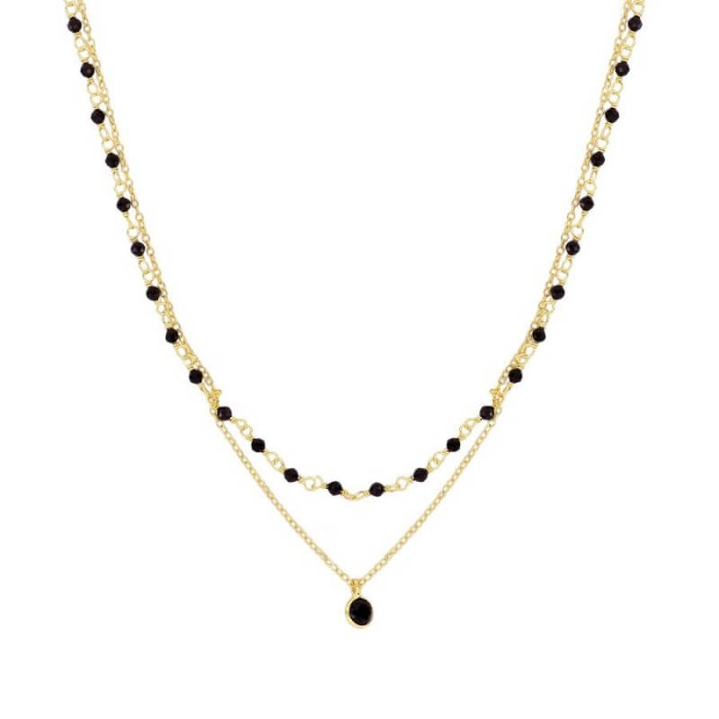 Multi Onyx Kette | Schwarze edelstein onyx schmuck
