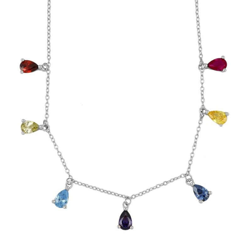 Regenbogen Kette | 925er Silber und Vergoldet Halskette