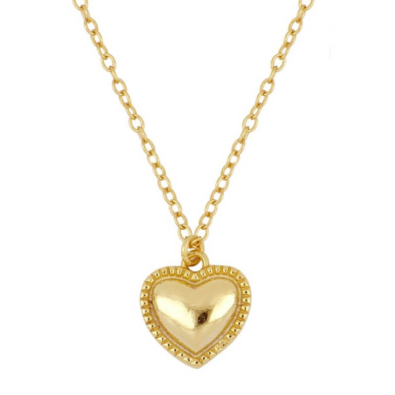 Herz medaillon gold | 925 er Silber kette mit Anhänger