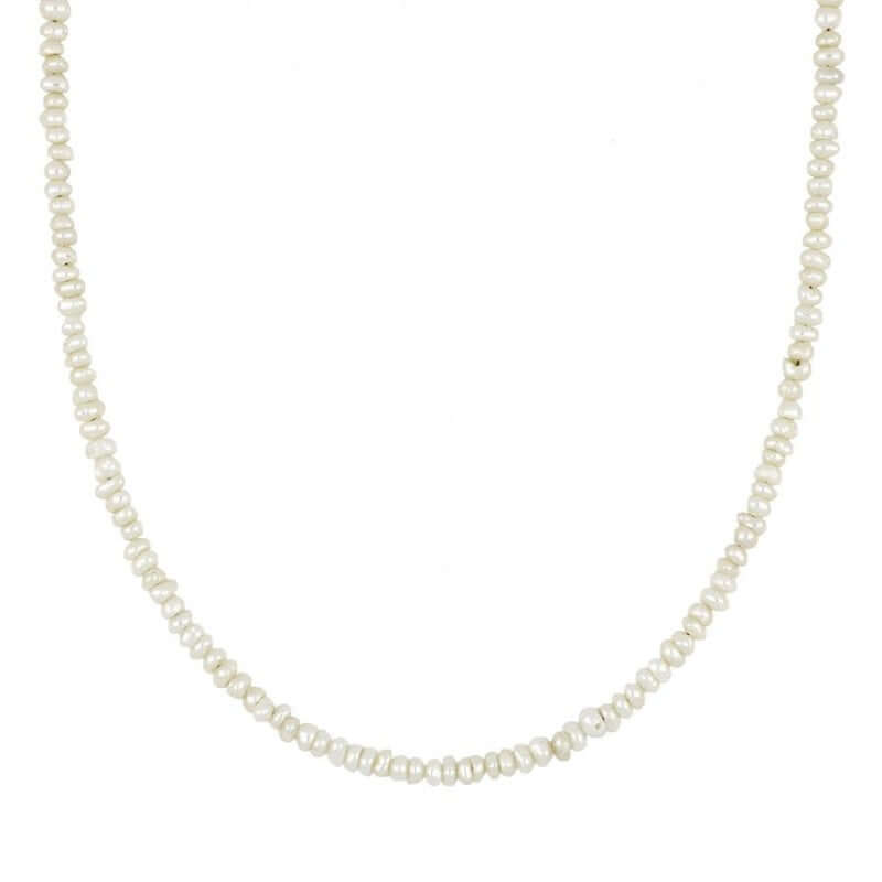 Choker Perle Kette | Silber Süsswasserperlen Halskette