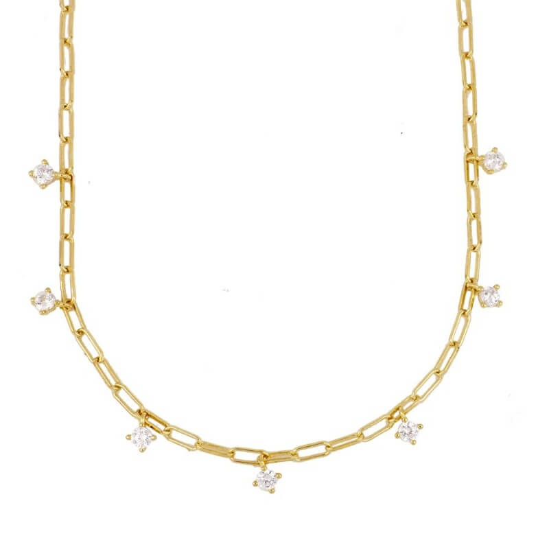 Charm kette gold | 925 Sterling Silber Halskette