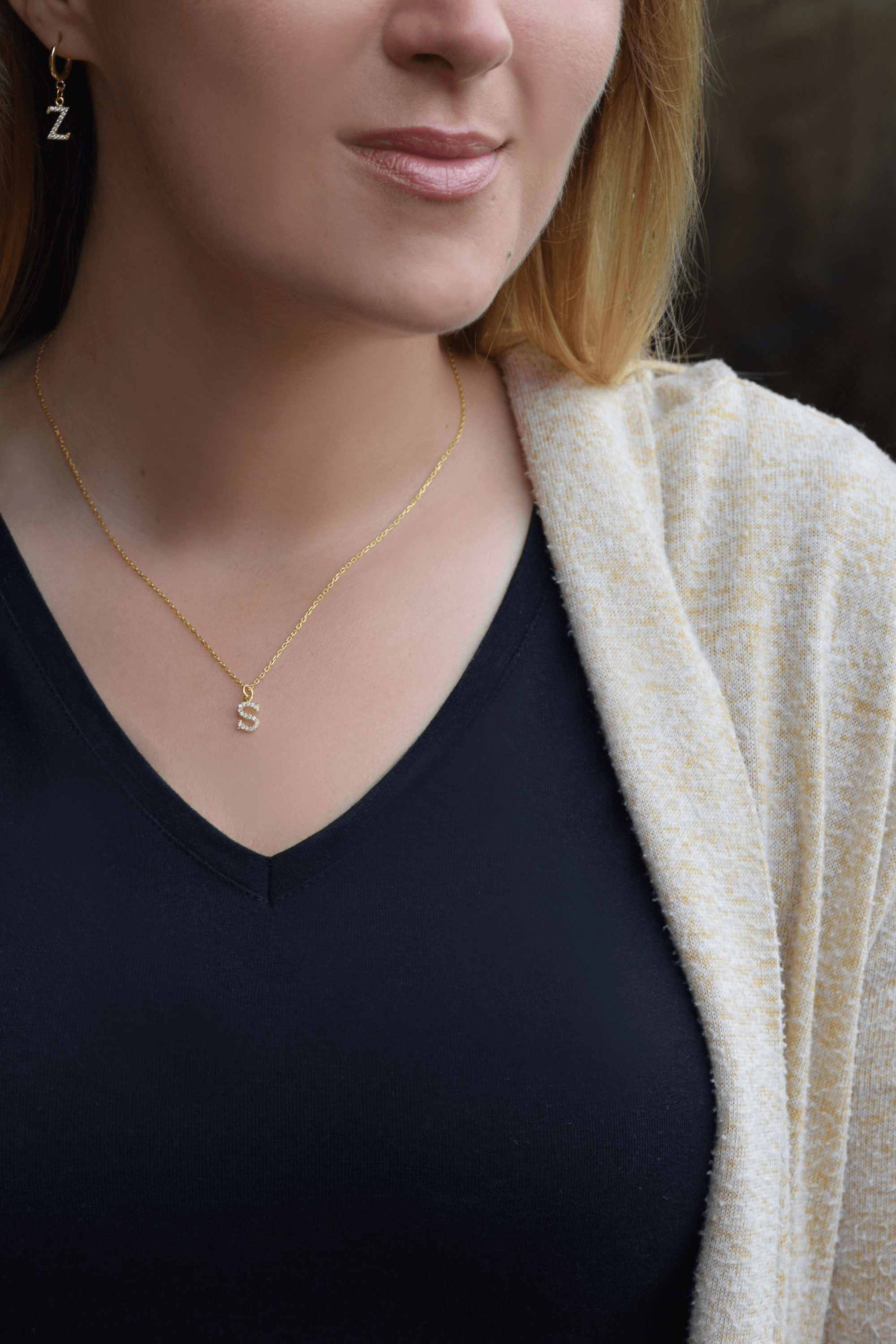 kette mit buchstaben silber | 925er Silber und Vergoldet Halskette