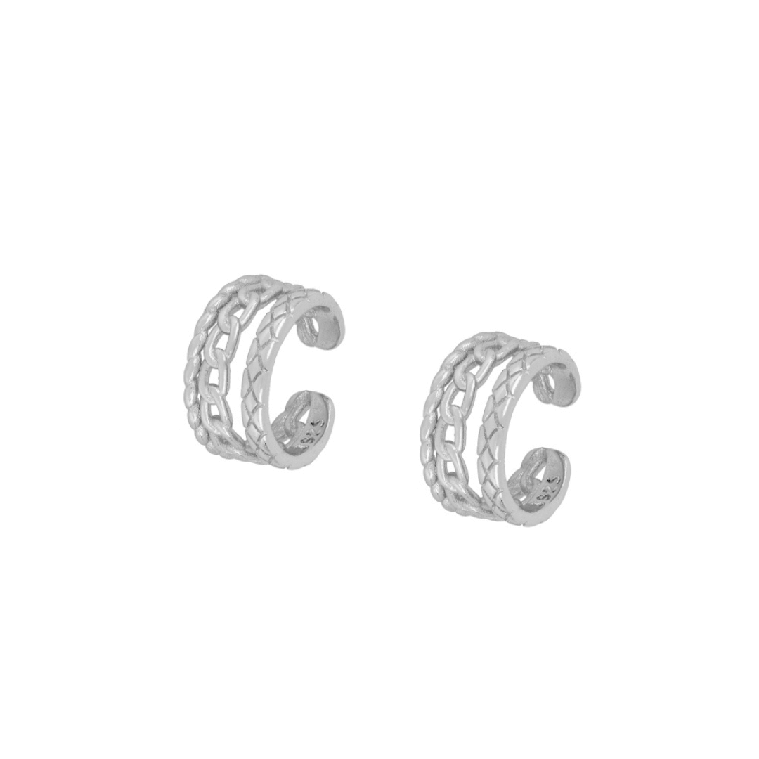Faux Earcuff aus silber - Fake conch piercing