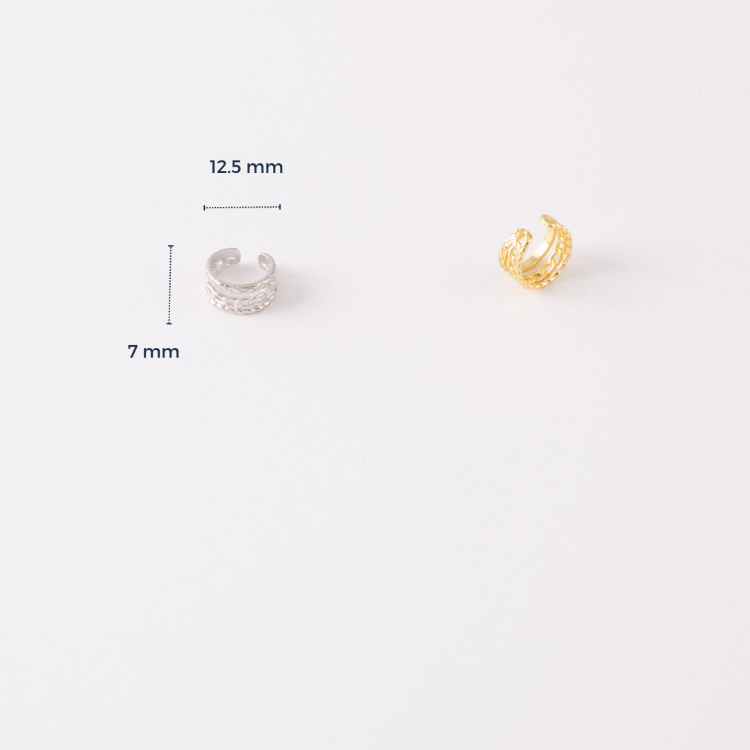 Faux Earcuff aus silber - Fake conch piercing