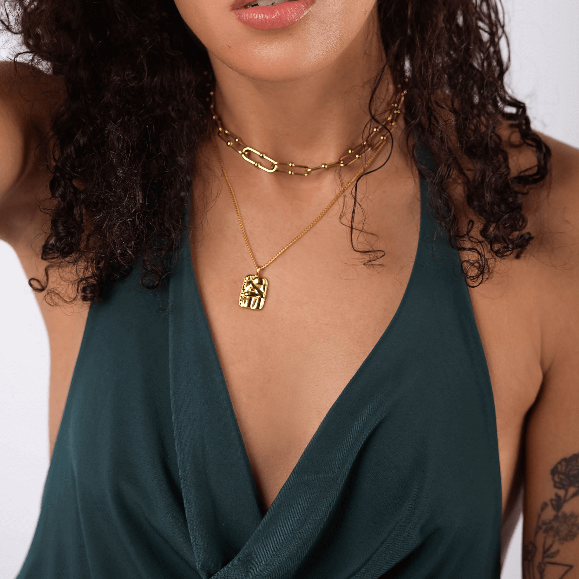 Der Kuss medaillon gold | Wasserfest Halskette