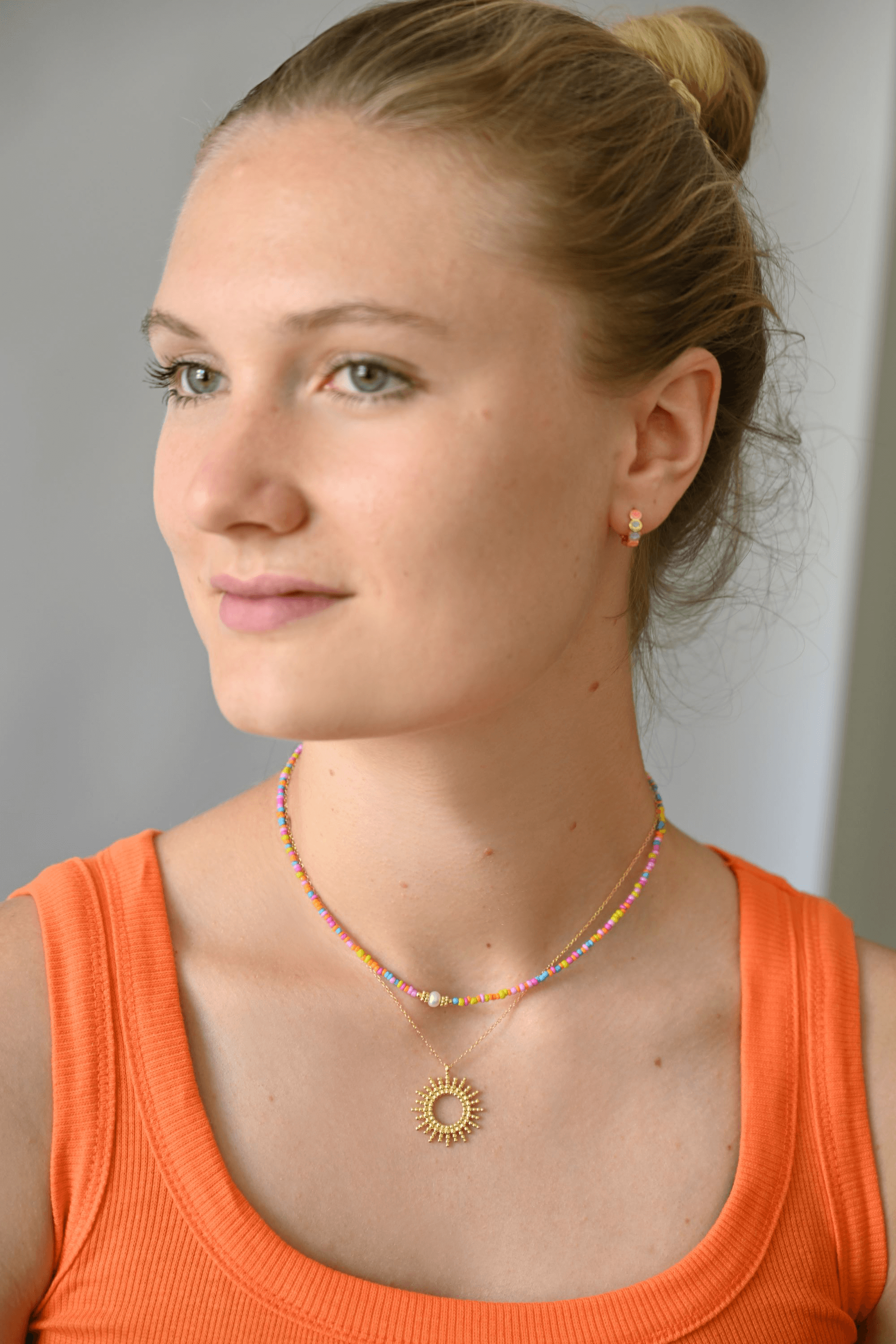 Colorful Perle Kette | 925 Sterling Silber Choker  