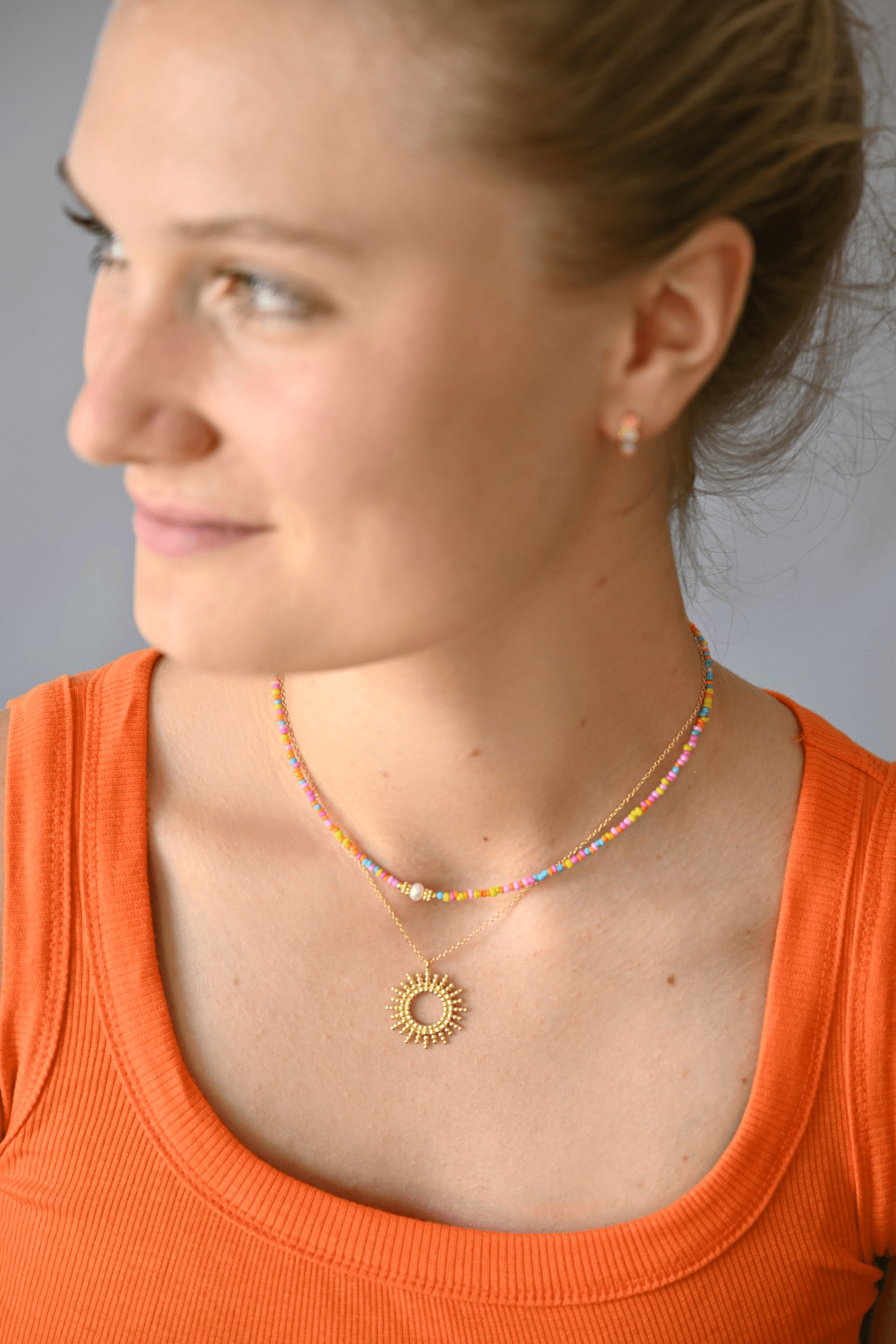 Colorful Perle Kette | 925 Sterling Silber Choker  