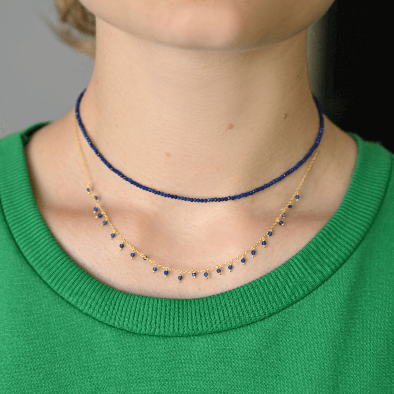 Echte lapislazuli kette | 925er Silber Halskette