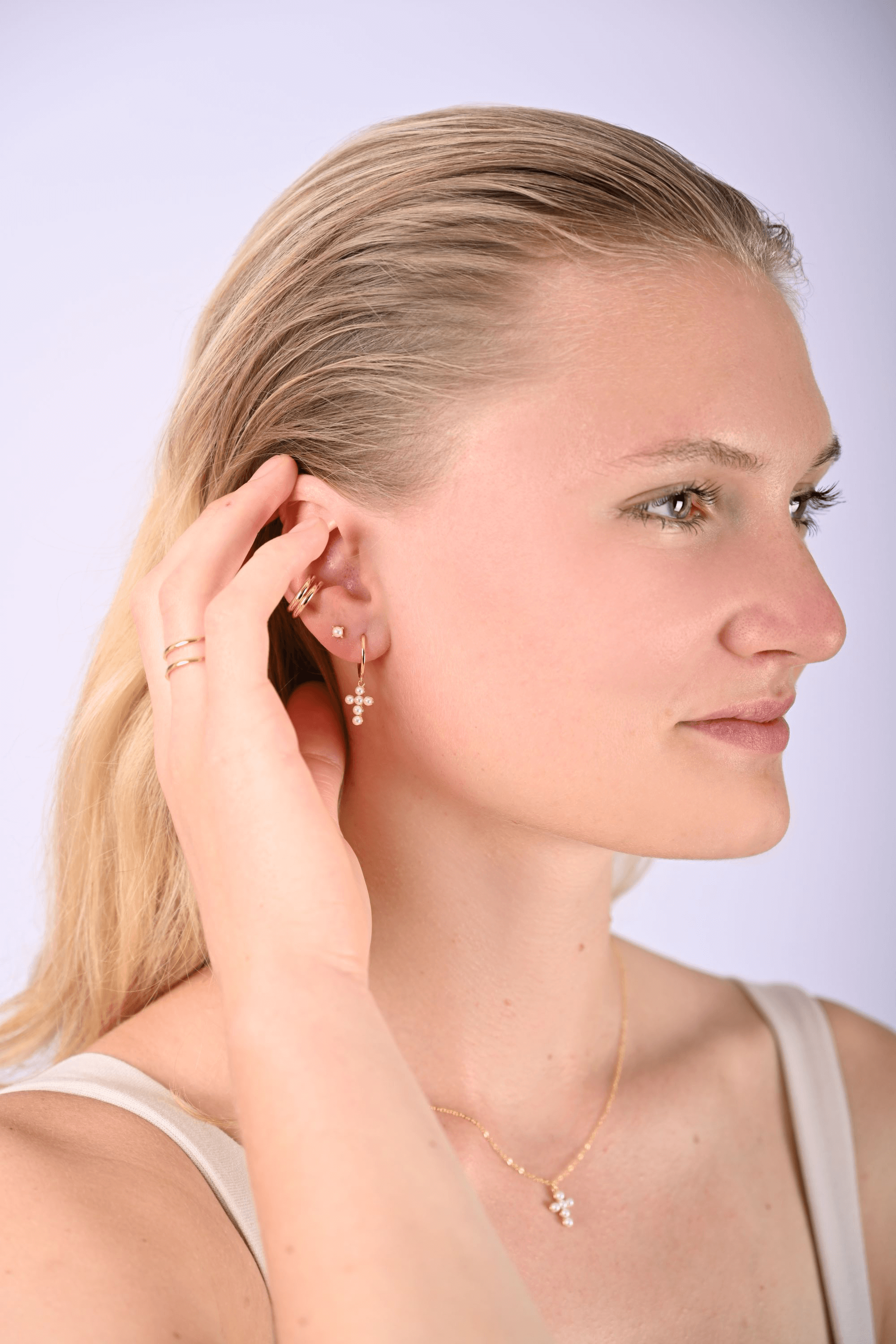 Perle Lobe und Helix Piercing | 925 Sterling Silber Ohrschmuck