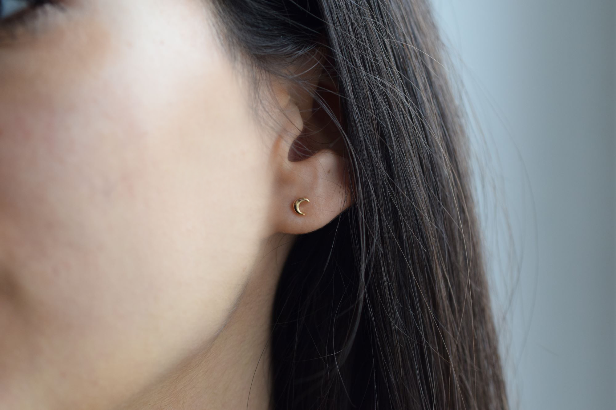 Ohrstecker Mond | 925 Sterling Silber Ohrringe
