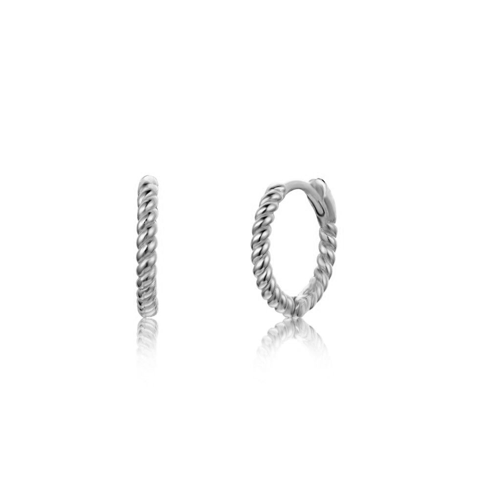 Verdrehte Hoop | 925er Silber Creolen