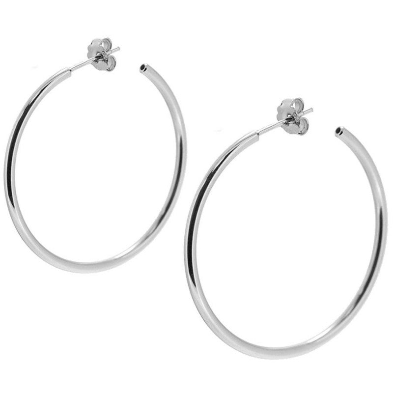 Große Reifen, 925 Sterling Silber Ohrringe 60mm