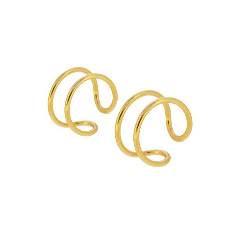 MINIMALISTISCHER EAR CUFF SILBER | VER GOLD OHRMANSCHETTE