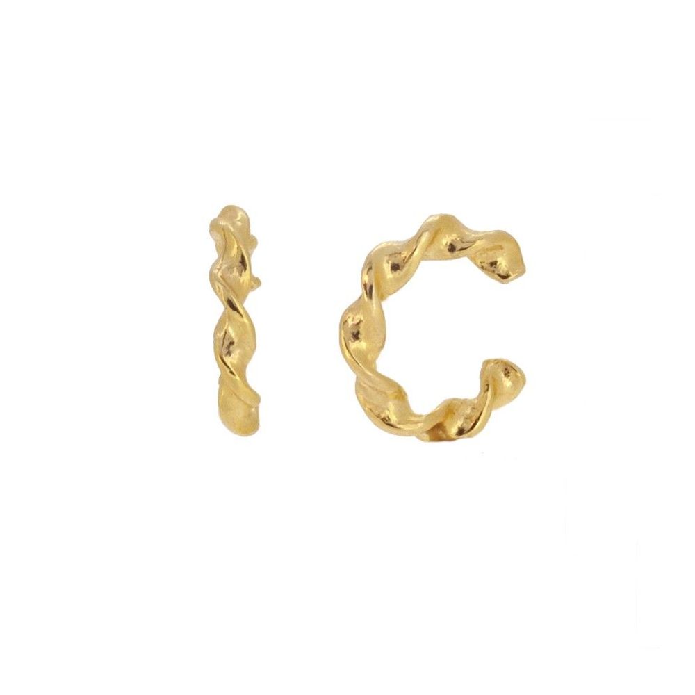 Gedrehter EAR CUFF, 925 Sterling Silber Ohrklemme