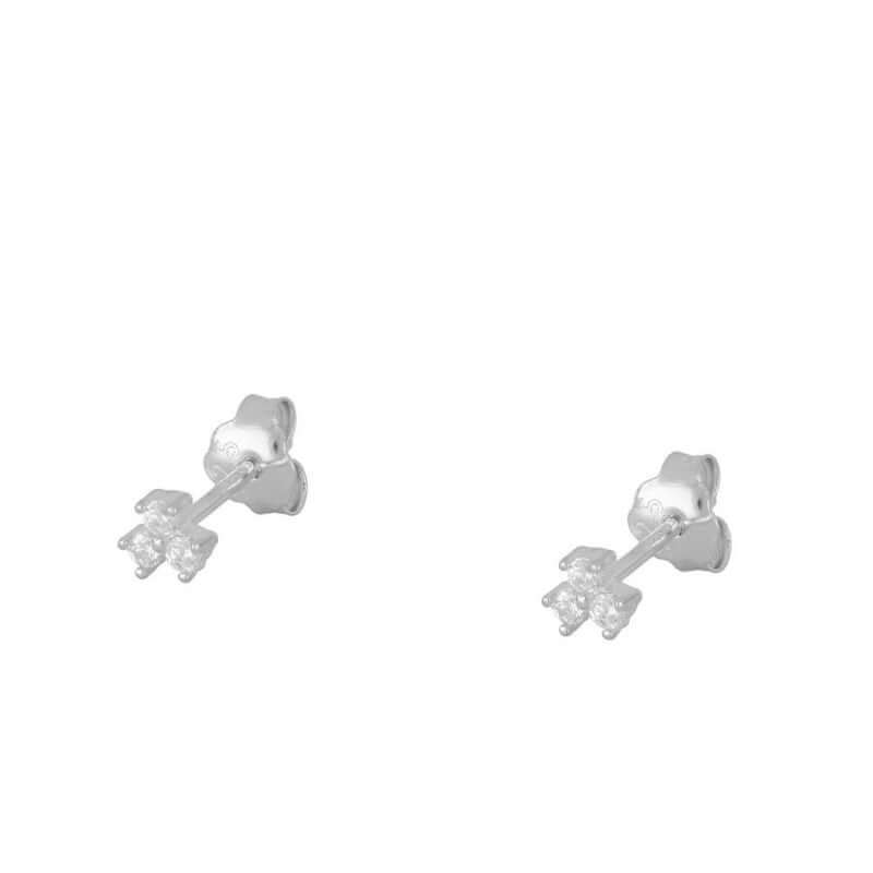 Blatt ohrringe | mini mit zirkon ohrstecker