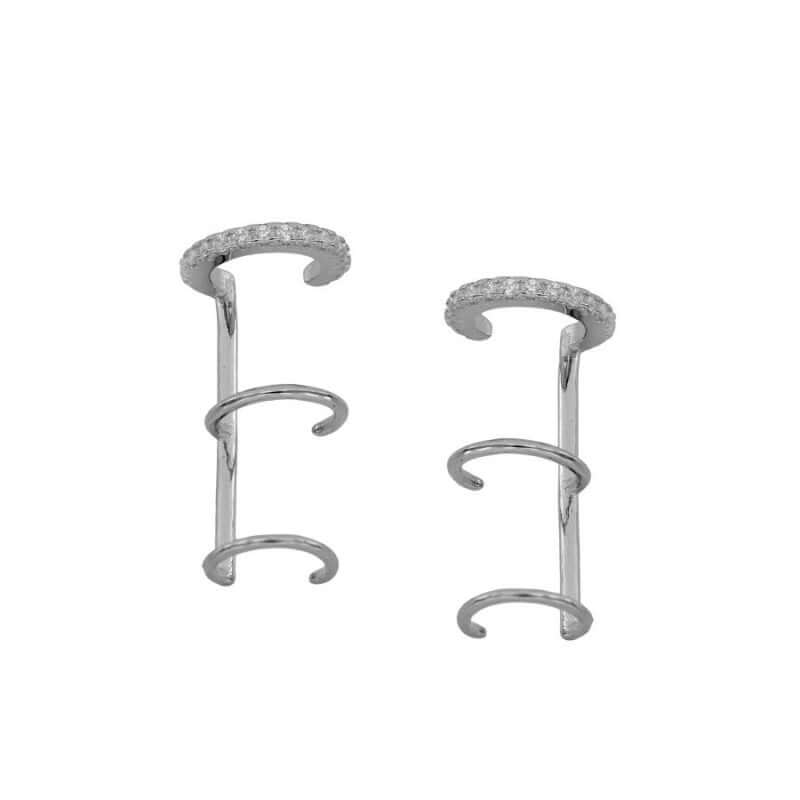 SHINE BLOCK EARCUFF, 925 Sterling Silber Ohrmanschette