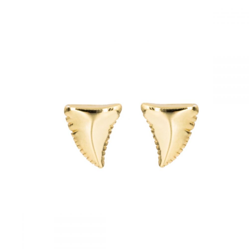 SHARK TOOTH OHRSTECKER, 925 Sterling Silber Ohrringe 6,6mm
