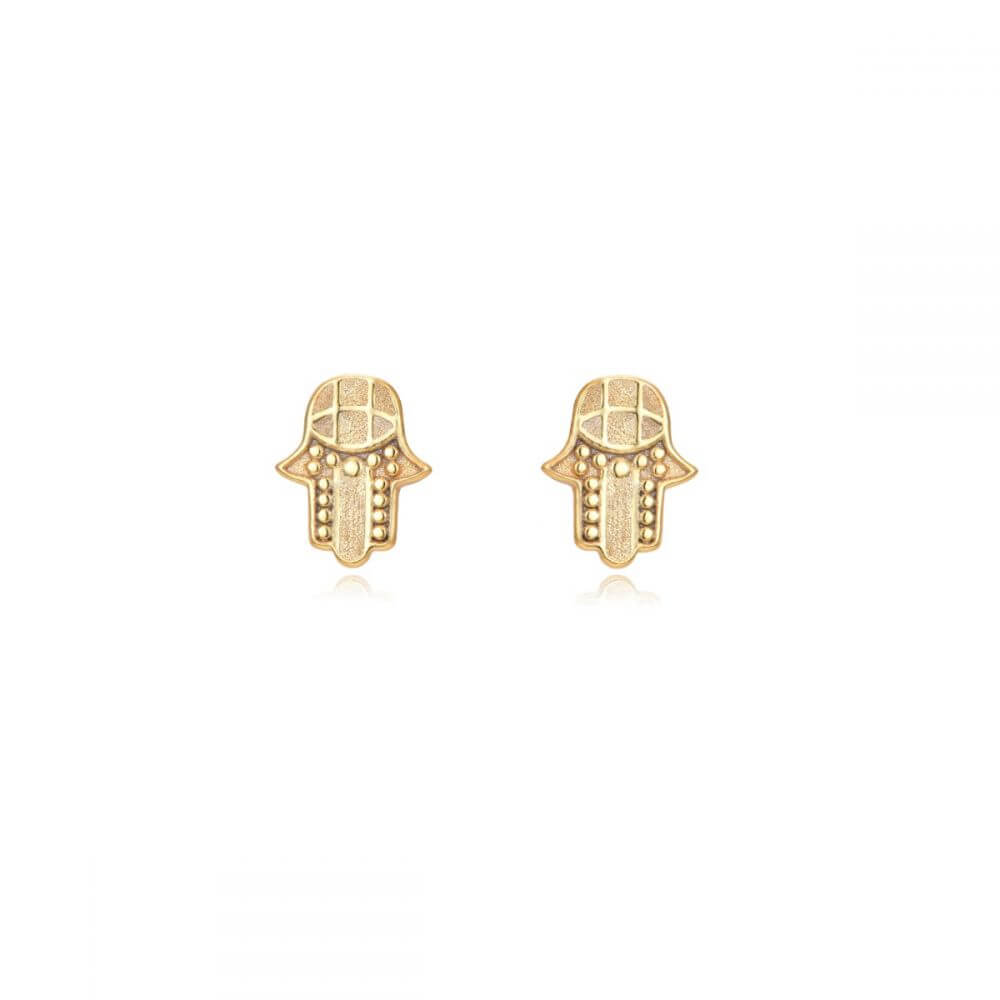 hand der fatima ohrringe | 925 Sterling Silber vergoldete ohrstecker
