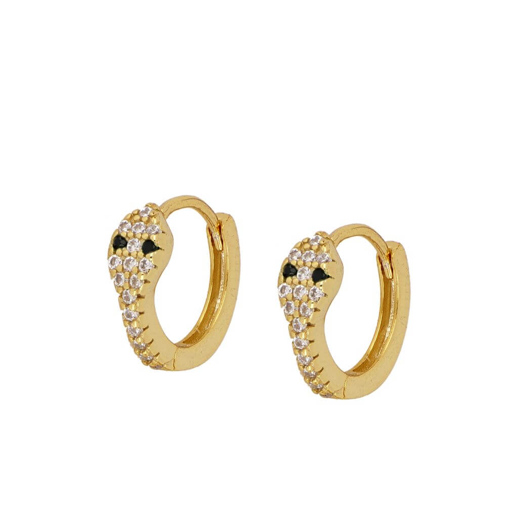 Schlangen Ohrringe | Vergoldet Creolen