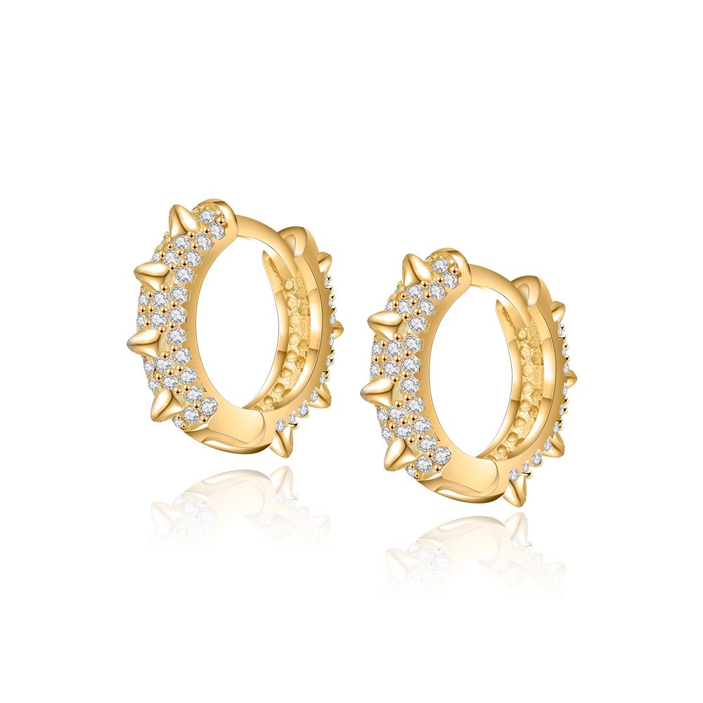 Spike Ohrringe | 925 Sterling Silber Hoop
