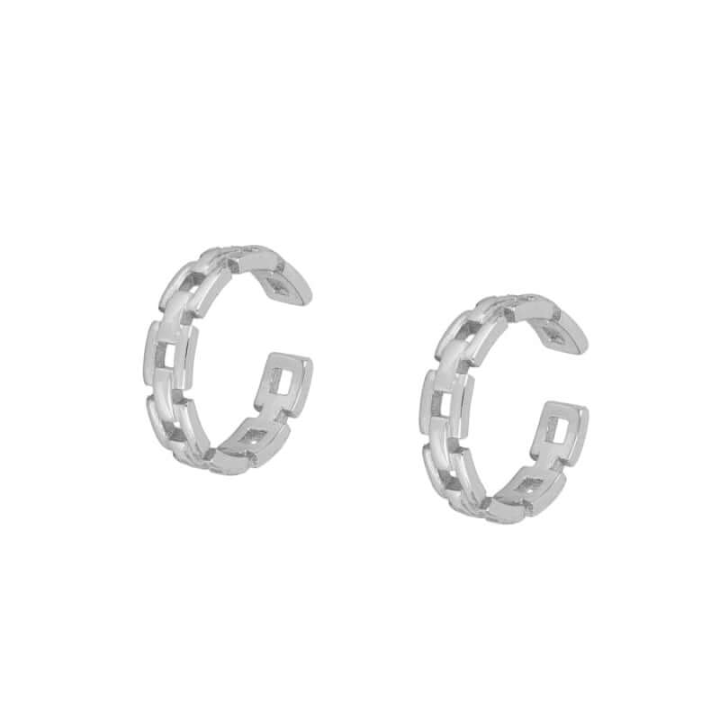 LINK Ohrmanschette, 925 Sterling Silber Earcuff Ohrschmuck