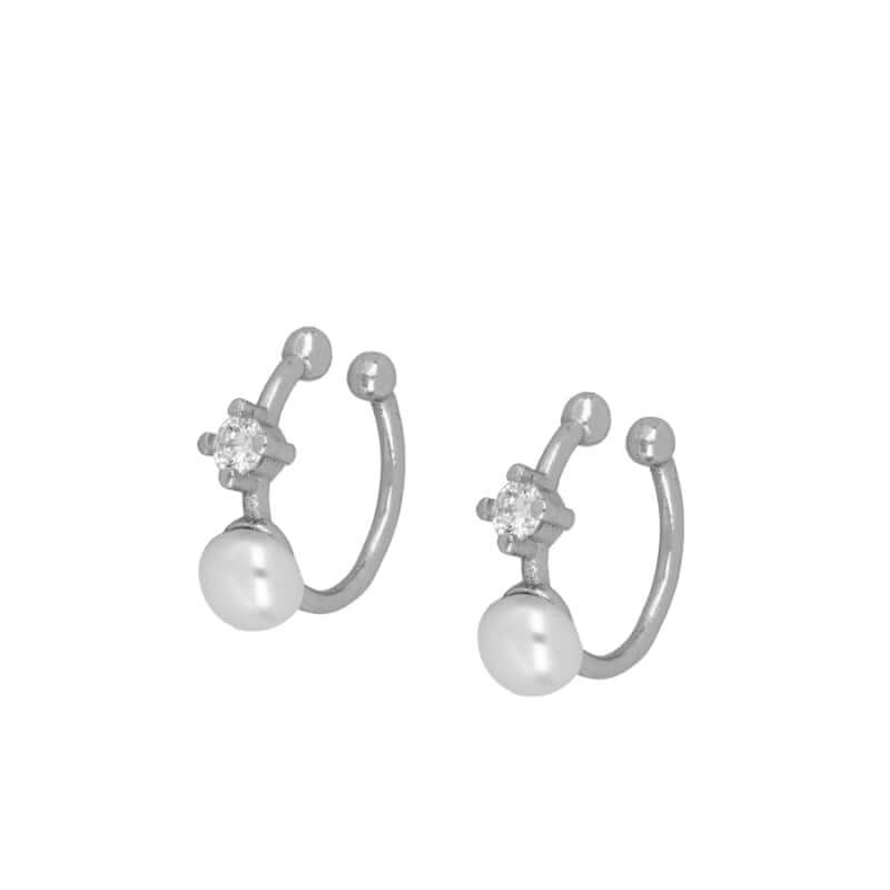 Pearl Shine PERLE EAR CUFF, 925 Sterling Silber Ohrklemme 12mm