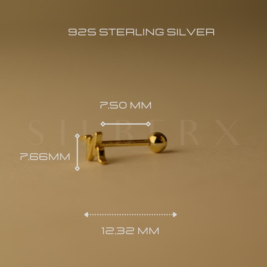Herzschlag Helix Piercing, 925 Sterling Silber Ohrschmuck