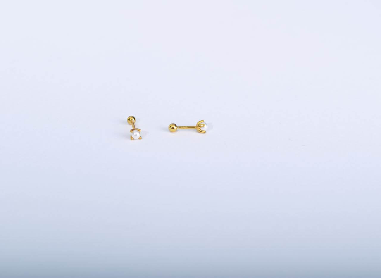 Perle Lobe und Helix Piercing | 925 Sterling Silber Ohrschmuck