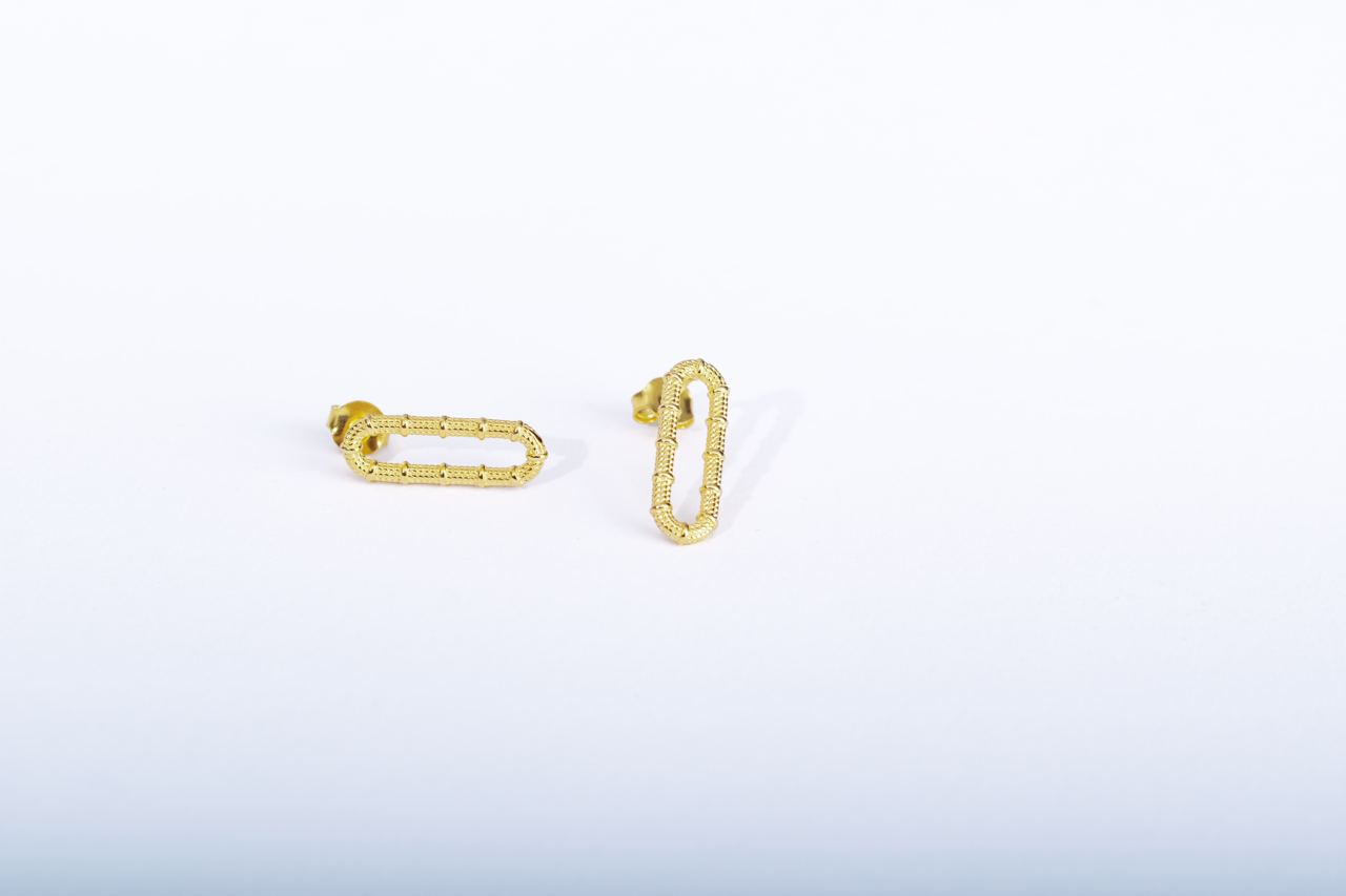 Creolen Eckig Gold | Absolute 925er Silber Ohrringe  