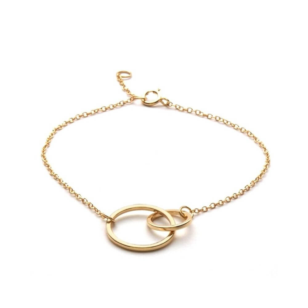 Freundschaftsarmband | silber Doppel Kreis ARMBAND